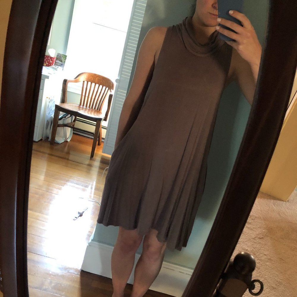 Socialite Cowl Neck Sleeveless Shift Dress